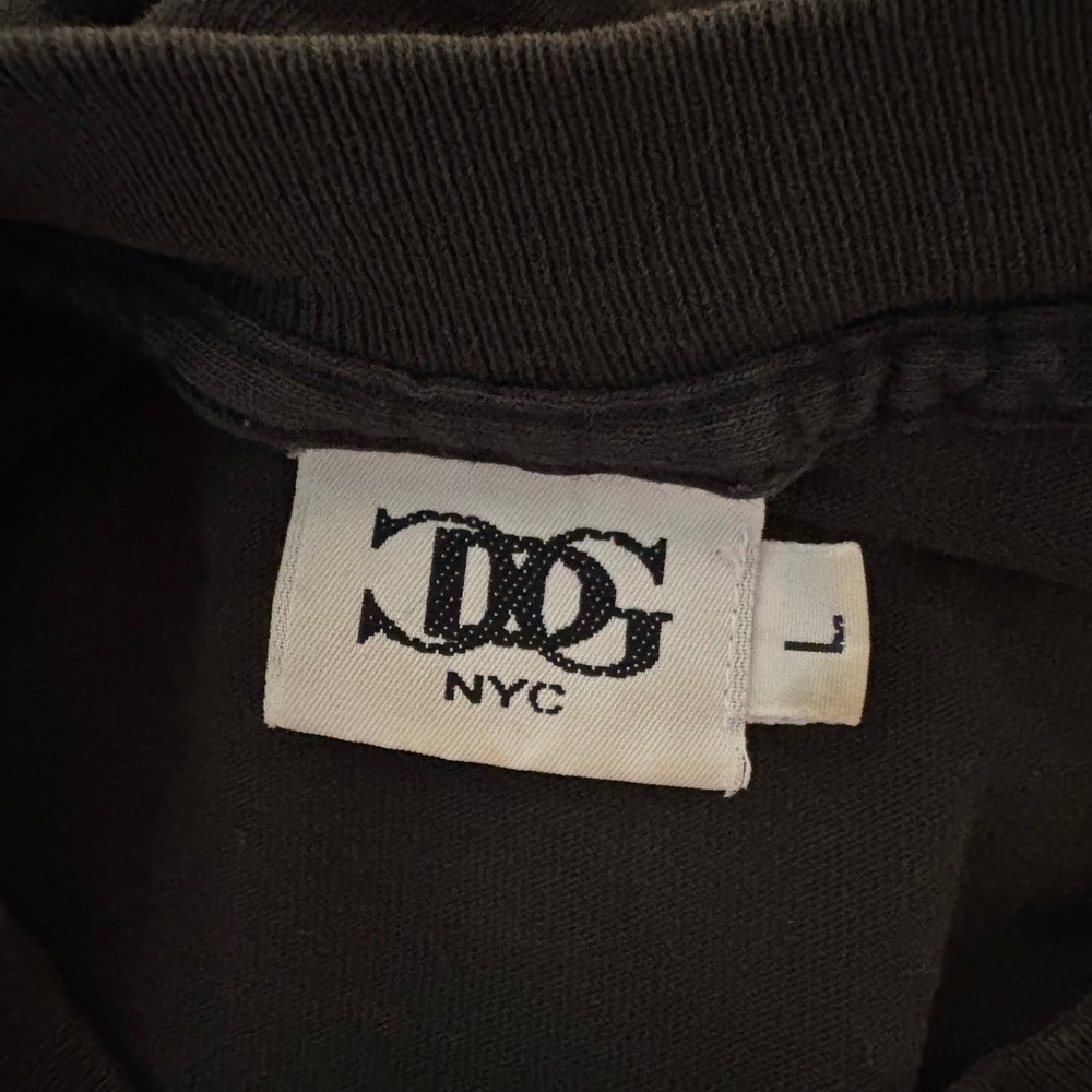 Vintage DG NYC 93 T-Shirt Black Red Logo‎ Made in USA 90s Streetwear Size Large - Picture 4 of 9